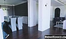 Petite Ebony Teen 18+ Slammed In The Kitchen