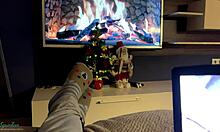 Fan Begs Santa for Wet Squirting Pussy as Holiday Surprise Gift