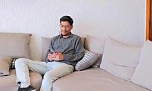 stepfather soothes his furious stepdaughter with sneaky moves