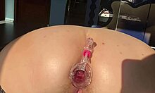 stretched asshole leads to squirting orgasm