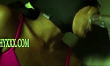 Sympathyxxx Sucks Friend's Big Black Cock in Boyfriend's Bathroom, Gagging on Cumshot.