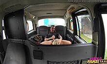 female fake taxi driver gargles coppers cum