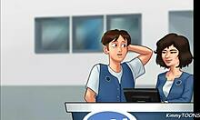 i had the manager's daughter suck my dick behind the front desk at work in summertime saga