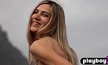 Francy Torino's outdoor striptease showcases her perfect body