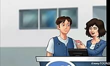 i had the manager's daughter suck my dick behind the front desk at work in summertime saga