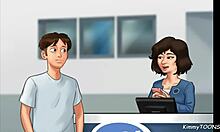 i had the manager's daughter suck my dick behind the front desk at work in summertime saga