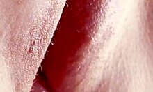 감각적인 보지 핥기와 손가락질 클로즈업