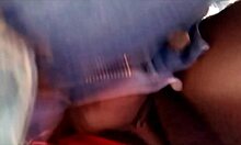 brunette pornstar with cum-filled mouth and tasty anal hole