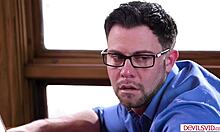 Guy Face Fucks Big Tits Teen In Office