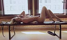 Petite yoga babe shakes during solo orgasm