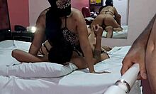 brunette amateur fucks monster cock in threesome?