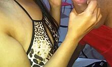 brunette amateur fucks monster cock in threesome?