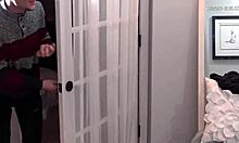 Horny housewives share in amateur foursome.