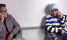 They called two guys for wild bisexual orgy, cocks in ass pussy and mouth