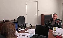 in the anal police department, a young couple engages in hardcore assfucking and blowjob action ending in cumshot.