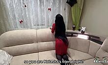 Squirt explosion while cheating with stepmom’s friend before the new year party.