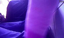 showing my new pink socks and tired feet