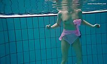 Liza bubarek swims as hot underwater mermaid