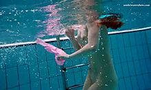 Liza bubarek swims as hot underwater mermaid