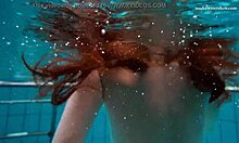 Liza bubarek swims as hot underwater mermaid