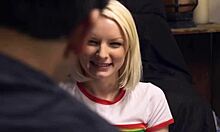 Alice pink loses at strip poker but wins a creampie from the maid