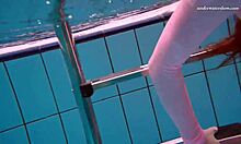 Liza bubarek swims as hot underwater mermaid