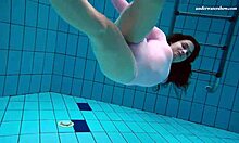 Liza bubarek swims as hot underwater mermaid