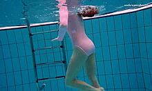 Liza bubarek swims as hot underwater mermaid