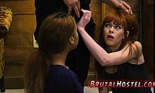 blond teen amateur virgin rides in bondage for anal first time