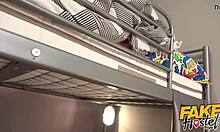 this cute teen girl in pigtails gets a HARD FUCK from the older hostel owner after her selfie craze