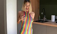 White bitch takes big cock in her tight little pussy