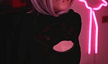 Nier Automata 2B cosplay teen anal madness! Insane!