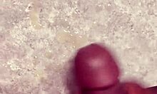 Watch this huge cumshot splatter my counter