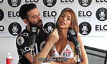 Aisha Ferrari in spicy bedroom sex with Elo Podcast and Danveer Ferrari. Wet Latina slut interview gets horny.