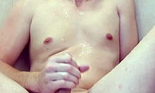 messy shower masturbation while wife is around.