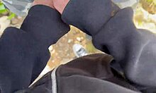 amateur couple - blowjob with cum in mouth on the mountain