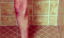 Barbie Doll Brunette Teen Enjoys Intense Shower Massage and Bathing Session