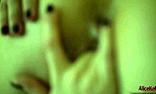 sexy babe in lingerie passionately masturbates her pussy to female orgasm