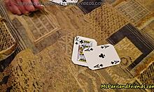 Slutty housewife strips in POV