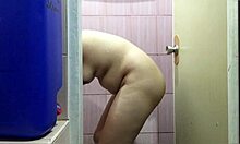 My Filipina girlfriend takes a steamy early morning shower before work today.