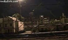 Alexis Crystal gives a public blowjob through a car window