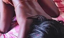 my neighbor's girlfriend came to watch tv in my room and things got hardcore with this petite ebony teen