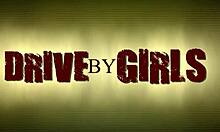 Alexis Crystal gives a public blowjob through a car window