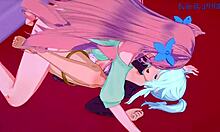 3D Futanari Porn with Cagliostro and Yukine's Big Boobs