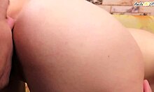 guy licks hr manager's pussy to orgasm for job.