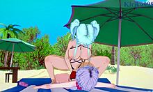 3D Futanari Porn with Cagliostro and Yukine's Big Boobs