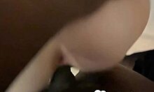 I felt so wild giving my girlfriend a huge black cock to ride. Her bent-over doggy style moans drove me crazy.