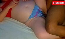 Resaboo gets her guts pumped with black cock