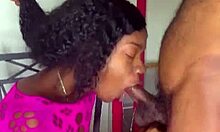 Stepsister sucks, spits and licks stepbrother's 6-inch cock in pov