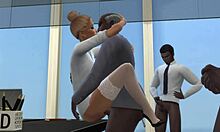 Office secretary faces rough outdoor gangbang in Sims 4